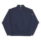 ADIDAS Mens Navy Blue Sports Jacket L Polyester Plain Zip Lightweight