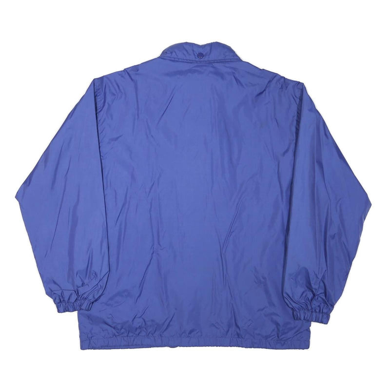 LETS GO Mens Blue Button Jacket L Polyester Blend Plain Casual Outerwear