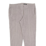 BOSS HUGO BOSS Womens Polyester Blend Beige Slim Straight Trousers W34 L28