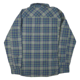 COLUMBIA Mens Blue & Green Plaid Shirt XL Cotton Blend Lightweight Casual