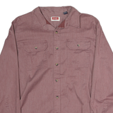 WRANGLER Mens Red Cotton Shirt L Casual Long Sleeve Western Button Pocket