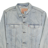 LEVI'S Mens Blue Denim Cotton Button Jacket XL Casual Classic Fit Front Pockets