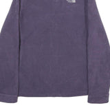 THE NORTH FACE Womens Purple Jacket M Polyester Fleece Zip Outdoor Casual Warm