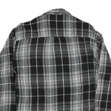 NATURE Mens Black & Grey Check Shirt XL Button Front Long Sleeve Casual