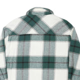 ZARA Womens Green & White Check Jacket M Polyester Blend Button Closure Casual