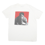 POETIC JUSTICE Mens White L Graphic T-Shirt Short Sleeve Crew Neck Cotton Blend