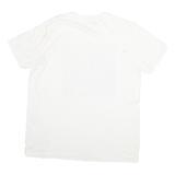 POETIC JUSTICE Mens White L Graphic T-Shirt Short Sleeve Crew Neck Cotton Blend