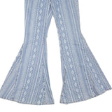 SHYANNES Womens Jeans Blue Regular Flared Denim Medium W26 L35 Patterned