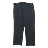 DICKIES Mens Cotton Blend Black Regular Straight Trousers W36 L30 Workwear Zip