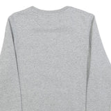 UNDER ARMOUR Womens Grey Sweatshirt Crew Neck S Pink Logo Casual Pullover