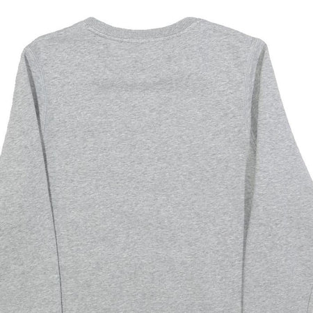 UNDER ARMOUR Womens Grey Sweatshirt Crew Neck S Pink Logo Casual Pullover