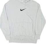 NIKE Mens White Hoodie XS Cotton Blend Pullover Drawstring Pocket Casual