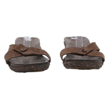 COLUMBIA Slider Sandals Brown Leather Womens UK 9