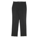 PEACOCKS Womens Black Regular Leg Trousers W28 L30 Smart Zip Closure