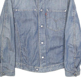 LEVI'S Womens Blue Denim Jacket S Cotton Blend Button Closure Classic Fit