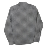 ARMANI EXCHANGE Mens Black Grey Cotton Blend Patterned Shirt L Long Sleeve