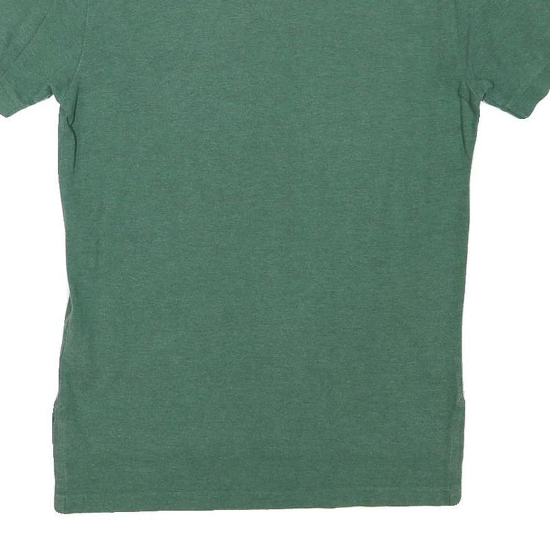 POLO RALPH LAUREN Mens Green Short Sleeve Plain S Polo Shirt Cotton Blend