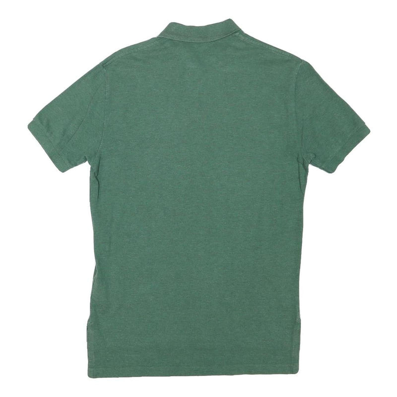 POLO RALPH LAUREN Mens Green Short Sleeve Plain S Polo Shirt Cotton Blend