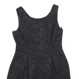 MONSOON Womens Black Glitter Floral Sleeveless Mini Dress Polyester Blend UK 12