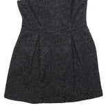 MONSOON Womens Black Glitter Floral Sleeveless Mini Dress Polyester Blend UK 12