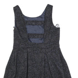 MONSOON Womens Black Glitter Floral Sleeveless Mini Dress Polyester Blend UK 12