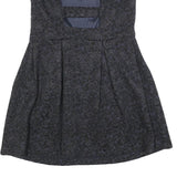 MONSOON Womens Black Glitter Floral Sleeveless Mini Dress Polyester Blend UK 12