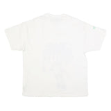 HANES Mens White XL Graphic T-Shirt Short Sleeve Crew Neck Cotton Blend Casual