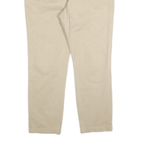 TOMMY HILFIGER Mens Cotton Beige Slim Straight Trousers W36 L30 Casual Smart