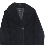 CINZIA ROCCA Womens Black Jacket M Polyester Blend Button Closure Cozy Chic