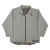 BEWARE OF ANIMALS Mens Grey Jacket L Polyester Blend Plain Zip Casual Outerwear