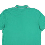 NAUTICA Mens Green Short Sleeve Plain XL Polo Shirt Cotton Blend Summer