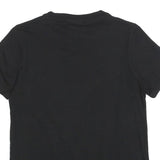 ADIDAS Womens Black Logo Graphic T-Shirt UK 6 Short Sleeve Crew Neck Cotton
