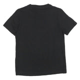 ADIDAS Womens Black Logo Graphic T-Shirt UK 6 Short Sleeve Crew Neck Cotton