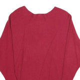 FASHION Womens Red Patterned Crew Neck Basic Knit M Paris Boutique Jumper
