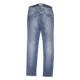 LEE Womens Slim Blue Denim Light Wash Jeans W28 L34 Zip Closure Stylish