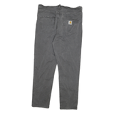 CARHARTT Womens Slim Grey Jeans Denim W34 L28 Casual Zip Cotton Blend