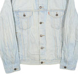 LEVI'S Mens Blue Denim Jacket L Cotton Blend Button Closure Casual Wear
