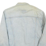 LEVI'S Mens Blue Denim Jacket L Cotton Blend Button Closure Casual Wear