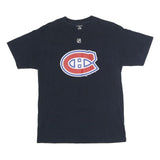 REEBOK Mens Black Montreal Canadiens NHL Graphic T-Shirt M Crew Neck Short