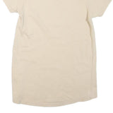 ELLESSE Womens Beige Cotton Blend T-Shirt M Short Sleeve Crew Neck Logo Print