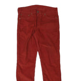 LEVI'S Mens Slim Red Cotton Blend Slim Fit Zip Trousers W33 L31 Casual Stylish