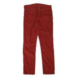 LEVI'S Mens Slim Red Cotton Blend Slim Fit Zip Trousers W33 L31 Casual Stylish