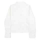 CALVIN KLEIN JEANS Womens White Cotton Denim Jacket M Button Plain Button