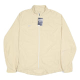 NIKE Womens Beige 2XL Jacket Polyester Zip Plain Lightweight Activewear