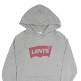 LEVI'S Mens Grey Hoodie M Cotton Blend Pullover Casual Sweatshirt