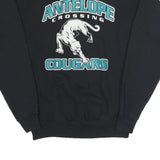 HANES Mens Black Antelope Crossing Cougars Crew Neck S Cotton Sweatshirt