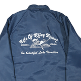 PRO FIT Mens Blue Button Jacket L Polyester Blend Fishing Resort Lake Vermilion