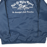 PRO FIT Mens Blue Button Jacket L Polyester Blend Fishing Resort Lake Vermilion