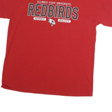 JERZEES Mens Red Illinois State University Redbirds T-Shirt L Short Sleeve Crew