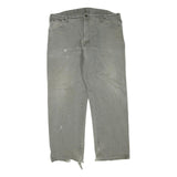 DICKIES Mens Regular Grey Cotton Blend Jeans W42 L32 Workwear Durable Zip